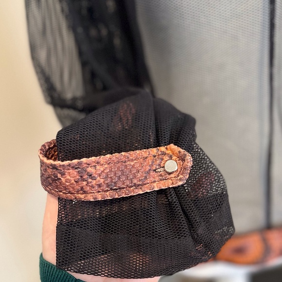 NWOT ALBERTO MAKALI Women’s Jacket / Black Mesh Snakeskin Print / Size: Medium - Picture 11 of 11